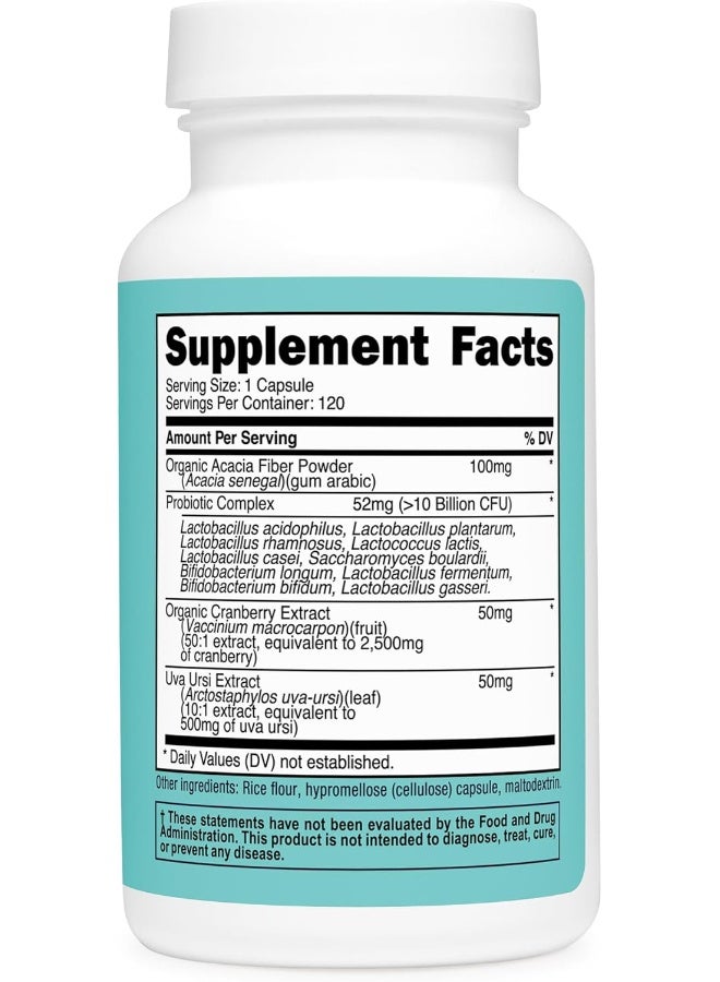 Nutricost Probiotic for Women 10 Billion CFU, 120 Capsules - Complex with Acacia Fiber, Uva Ursi & Cranberry Extract, Non-GMO & Gluten Free - Image 5